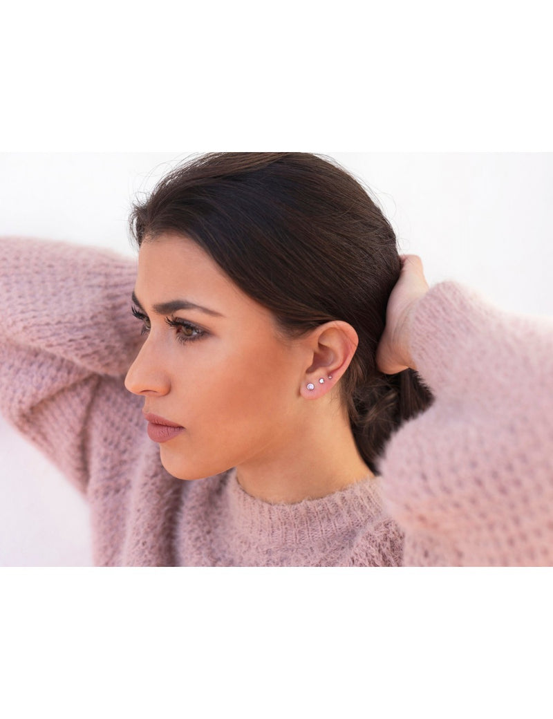 Pendientes stud pequeños en forma de círculo - Tres diámetros disponibles