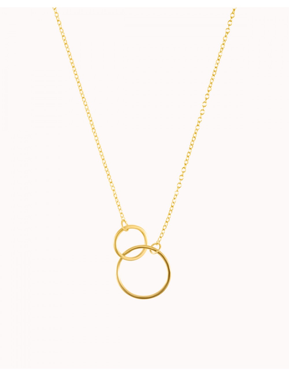 Collier avec pendentif 2 cercles
