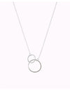 Collier avec pendentif 2 cercles