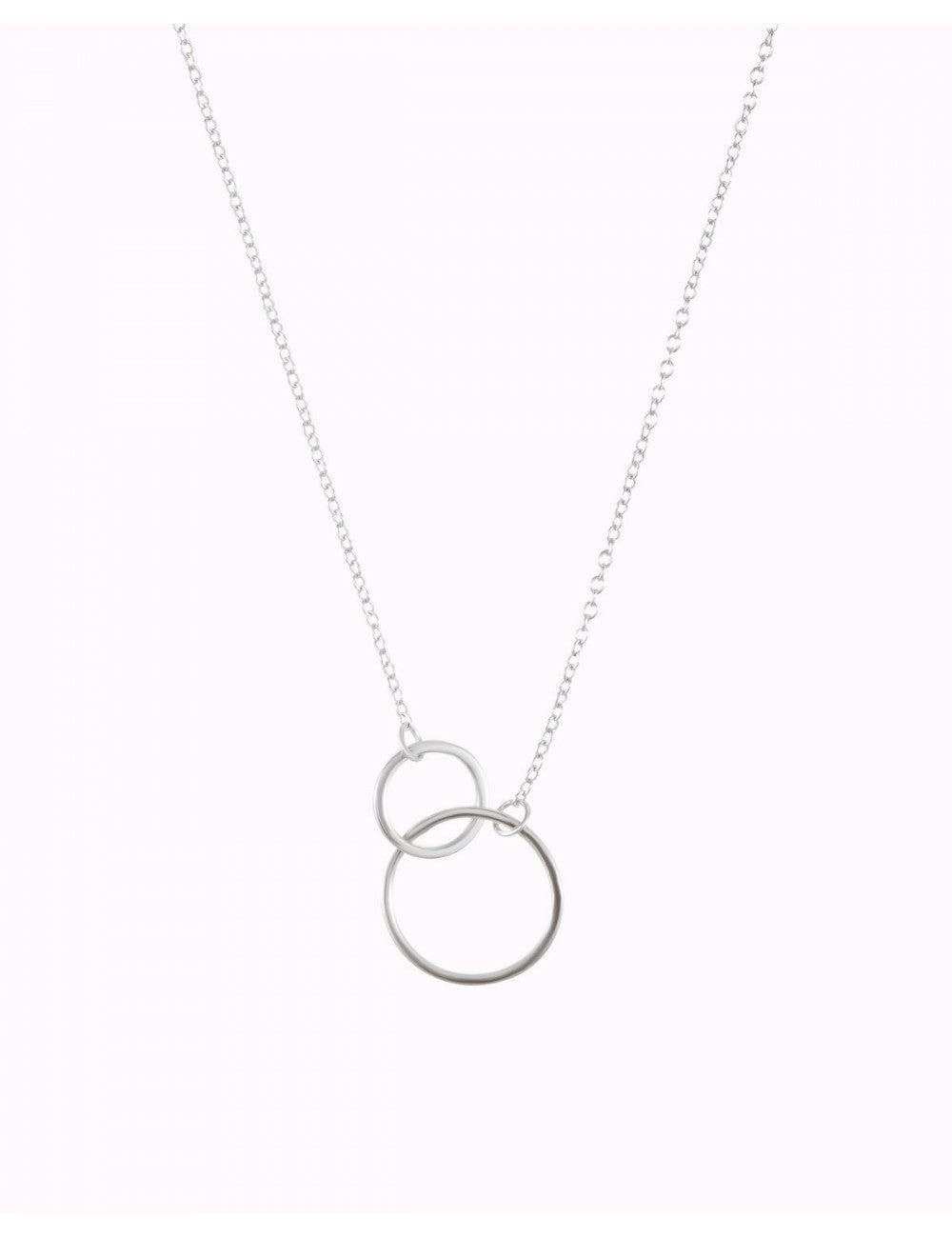 Collier avec pendentif 2 cercles