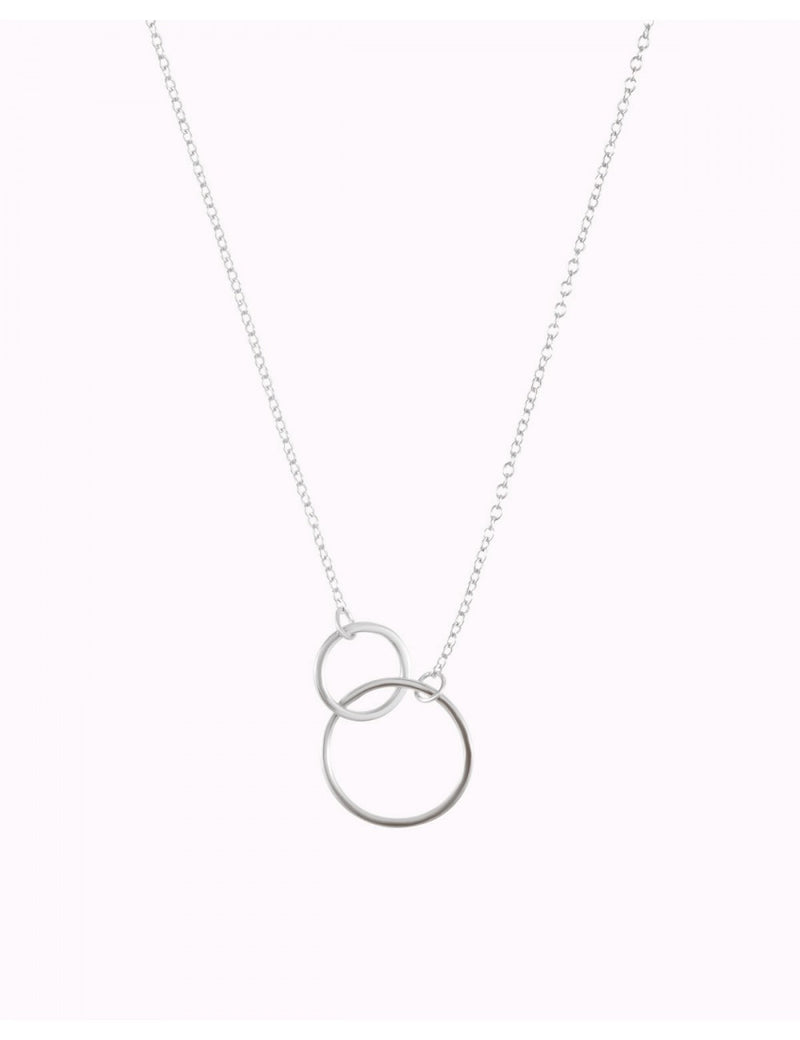 Collier avec pendentif 2 cercles