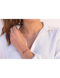 Collier avec pendentif 2 cercles