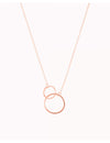 Collier avec pendentif 2 cercles