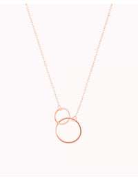 Collier avec pendentif 2 cercles