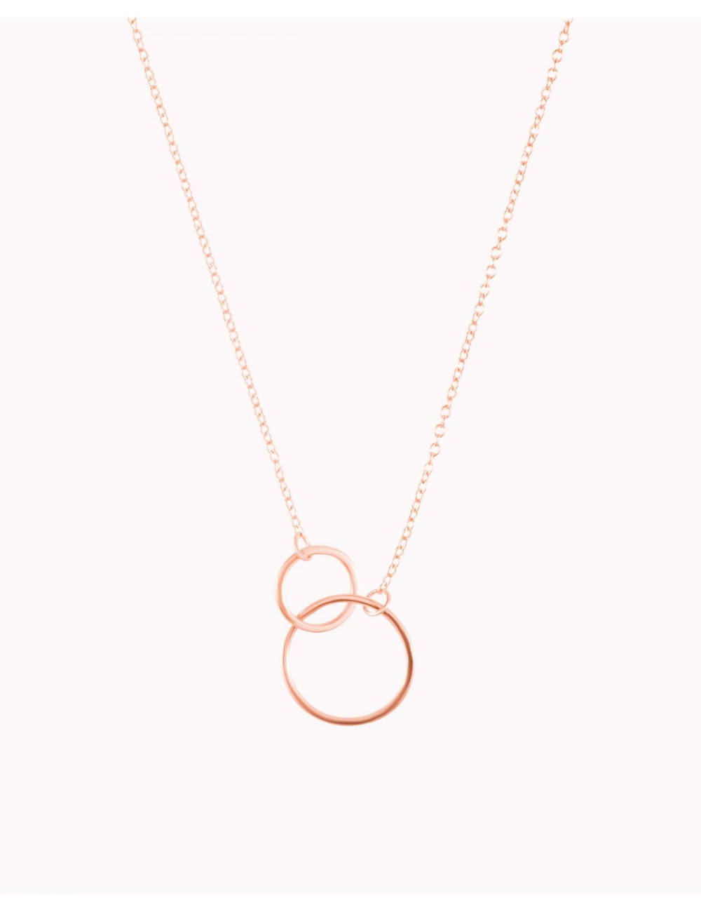 Collier avec pendentif 2 cercles