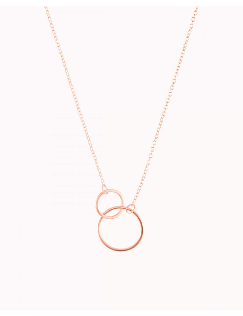 Collier avec pendentif 2 cercles