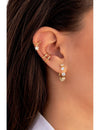 Single Band Smooth Silver Conch Ear Cuff Earrings