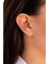Single Band Smooth Silver Conch Ear Cuff Earrings