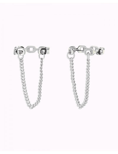 Pendientes conch ear cuff en forma de cadena y cadena colgante