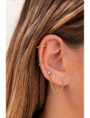 Pendientes conch ear cuff en forma de cadena y cadena colgante