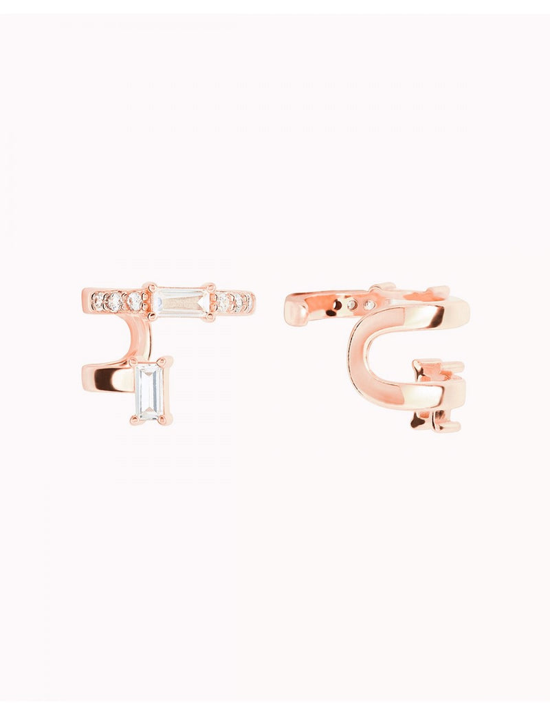 Conch Ear Cuff Ohrringe mit Baguette und Pavé Zirkonia