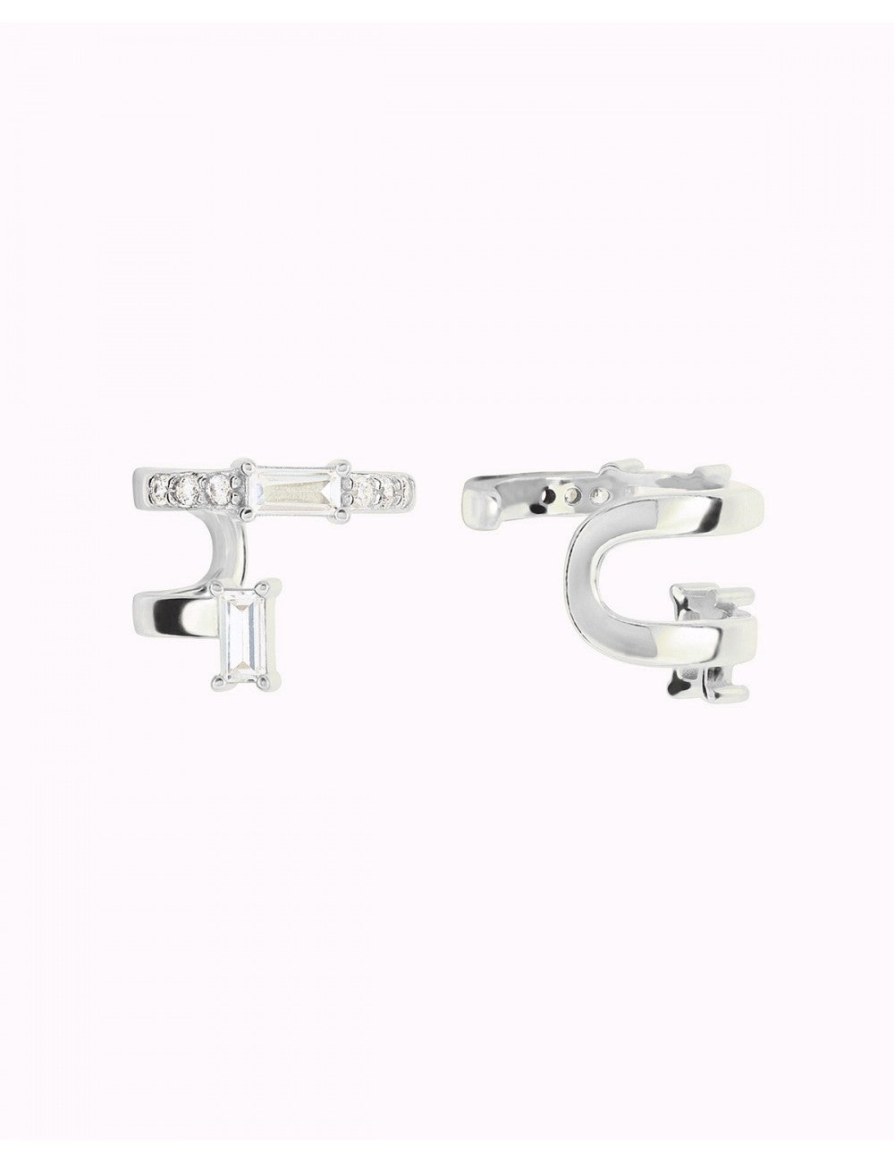 Conch Ear Cuff Ohrringe mit Baguette und Pavé Zirkonia