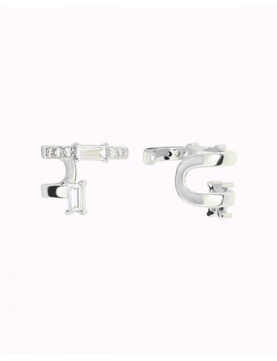Conch Ear Cuff Ohrringe mit Baguette und Pavé Zirkonia