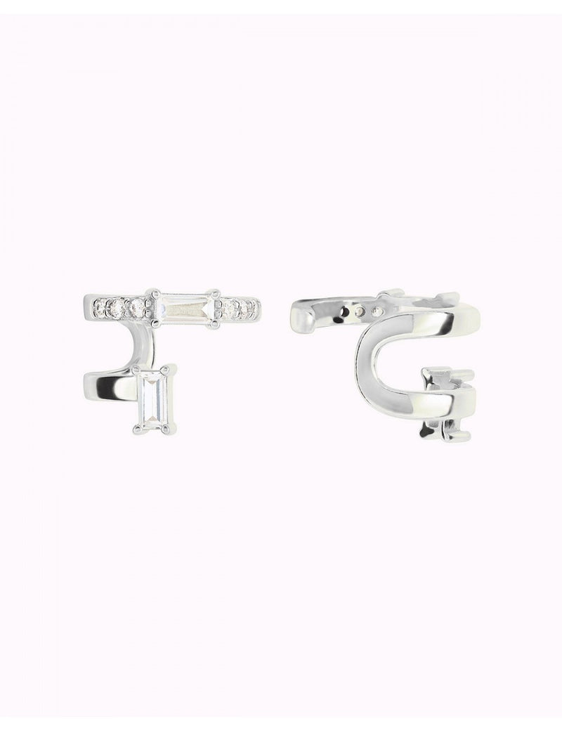 Conch Ear Cuff Ohrringe mit Baguette und Pavé Zirkonia