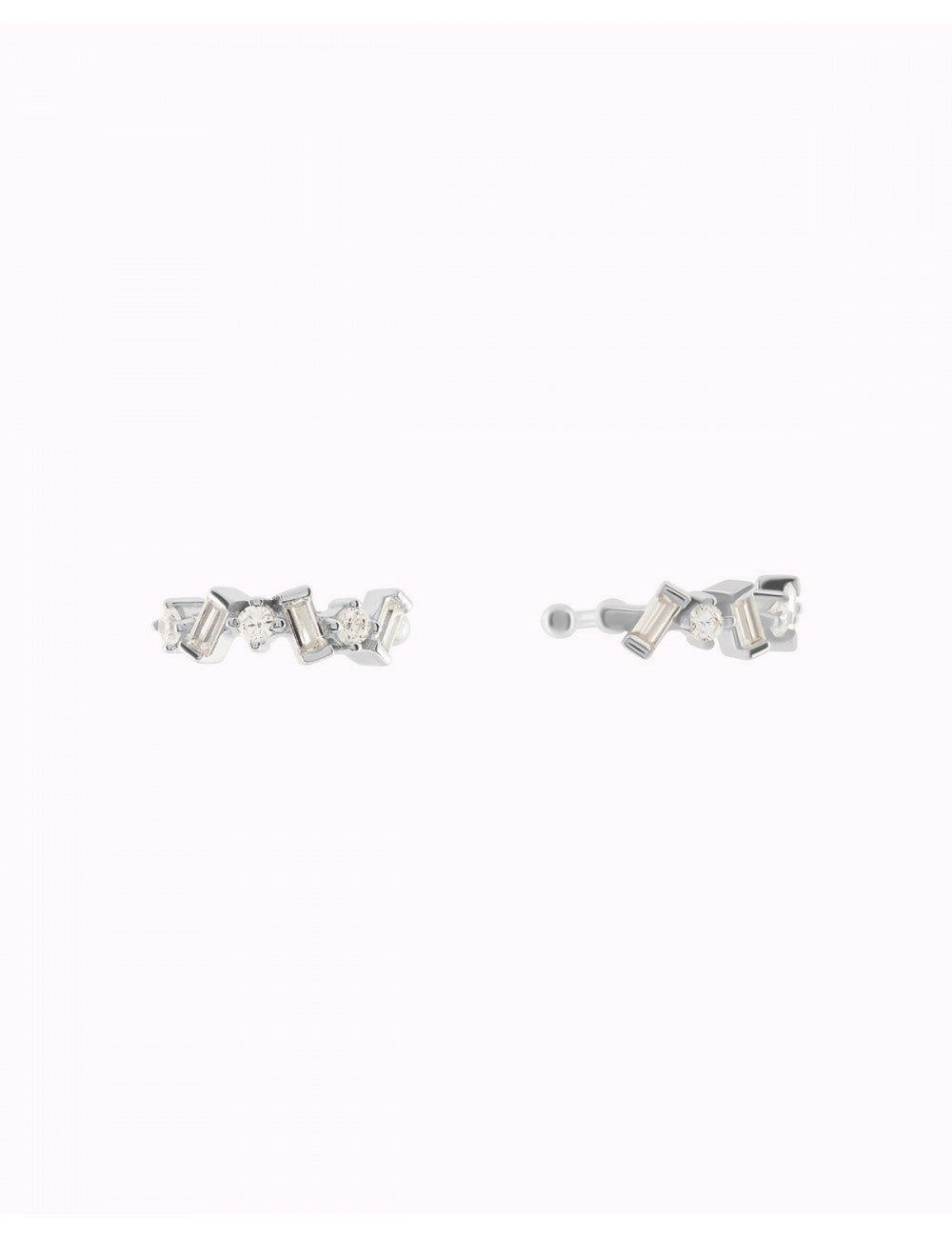 Conch Ear Cuff Ohrringe mit Baguette- und Rundschliff-Zirkonen