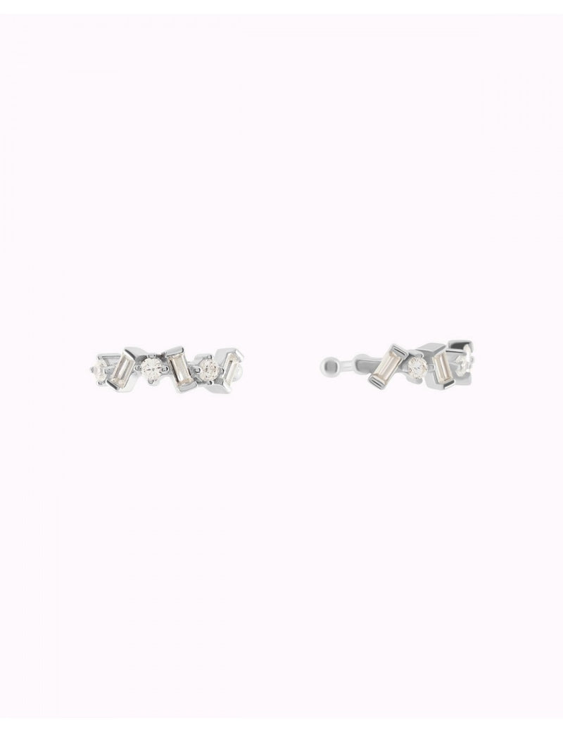 Conch Ear Cuff Ohrringe mit Baguette- und Rundschliff-Zirkonen