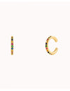 Boucles d'oreilles manchettes d'oreilles conques avec zircons multicolores