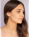 Turquoise CZ Conch Ear Cuff Earrings 