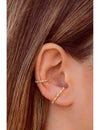 Pendientes conch ear cuff con circonitas engastadas en 4 garras
