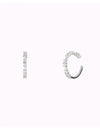 Pendientes conch ear cuff con circonitas engastadas en 4 garras