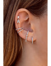 Pendientes conch ear cuff con circonitas engastadas en 4 garras