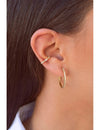 Pendientes conch ear cuff con circonitas engastadas en 4 garras