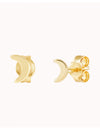 Pendientes stud en forma de luna - Tamaño mediano