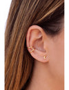 Pendientes stud en forma de luna - Tamaño mediano