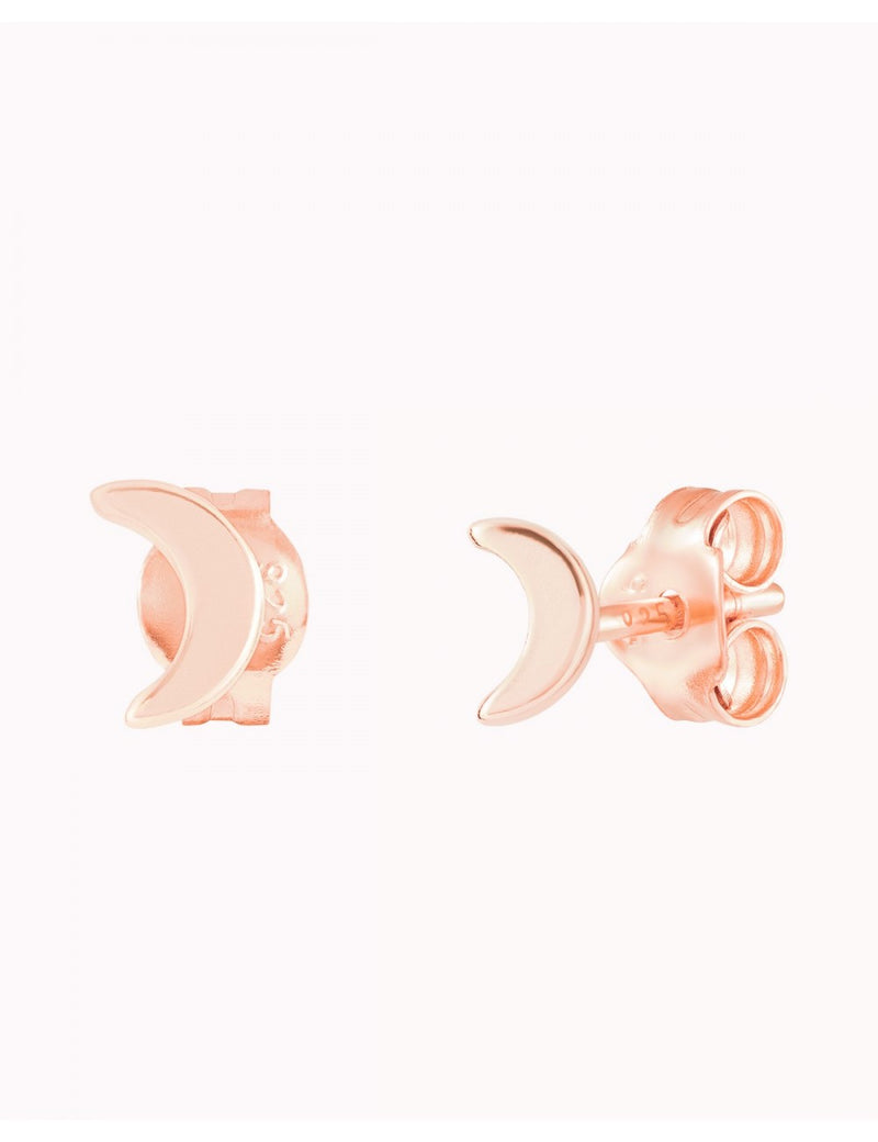 Pendientes stud en forma de luna - Tamaño mediano