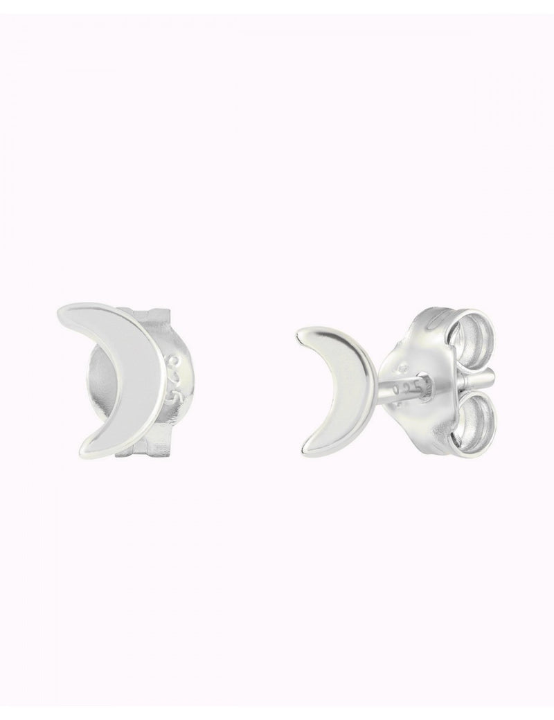 Pendientes stud en forma de luna - Tamaño mediano