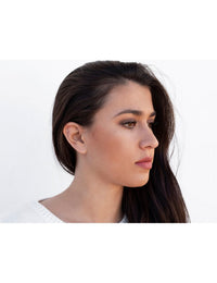 Pendientes stud en forma de luna - Tamaño mediano
