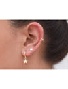 Pendientes ear cuff minimalistas en forma de cruz criss cross