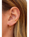 Pendientes ear cuff minimalistas en forma de cruz criss cross