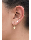 Pendientes ear cuff minimalistas en forma de cruz criss cross