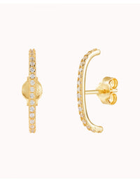 Ohrstecker Ohrläppchen Manschette mit Zirkonen