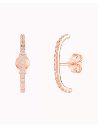 Ohrstecker Ohrläppchen Manschette mit Zirkonen