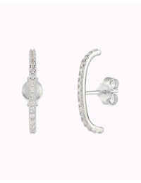 Ohrstecker Ohrläppchen Manschette mit Zirkonen