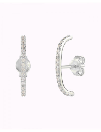 Boucles d'oreilles à tige avec zircons