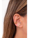 Ohrstecker Ohrläppchen Manschette mit Zirkonen
