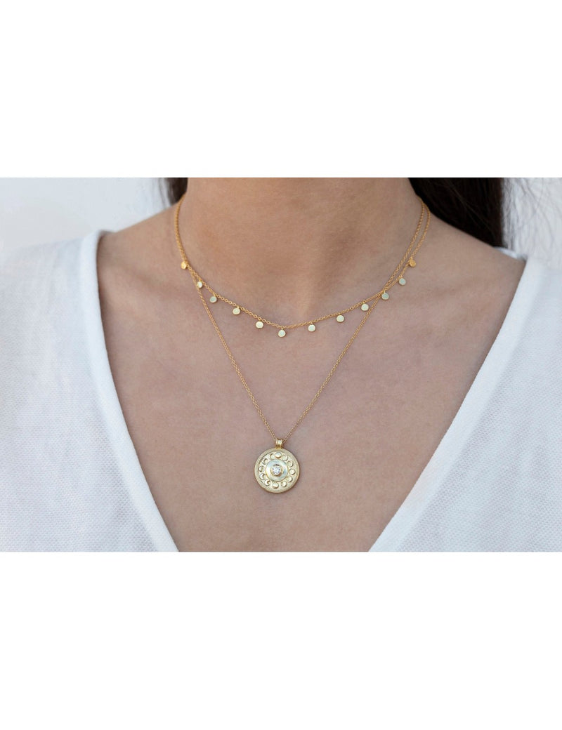 Choker-Halskette mit kleinen Münzen