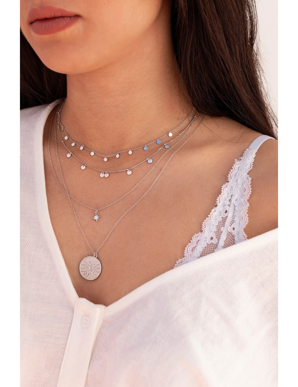 Choker-Halskette mit kleinen Münzen