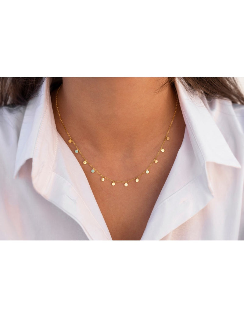 Choker-Halskette mit kleinen Münzen