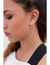 Boucles d'oreilles à double cercle