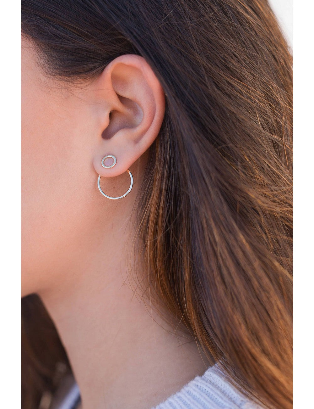 Boucles d'oreilles à double cercle