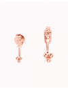 Pendientes ear jacket con bolitas en forma de trébol - 2 tamaños disponibles
