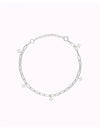 Pulsera de eslabón alargado con charms de circonitas