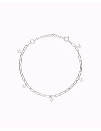 Pulsera de eslabón alargado con charms de circonitas