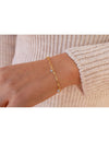 Pulsera de eslabón alargado con charms de circonitas