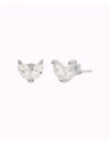 Pendientes stud en forma de flor con circonitas en talla marquesa