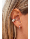 Pendientes de aro huggie gallonados